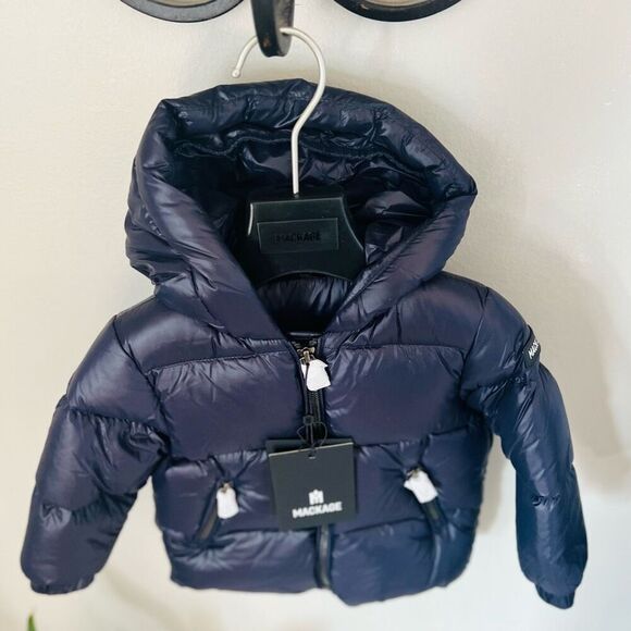 MACKAGE Morgan Water Repellent Down Insulated Hooded Puffer Jacket, 6 Months NWT - Picture 3 of 16